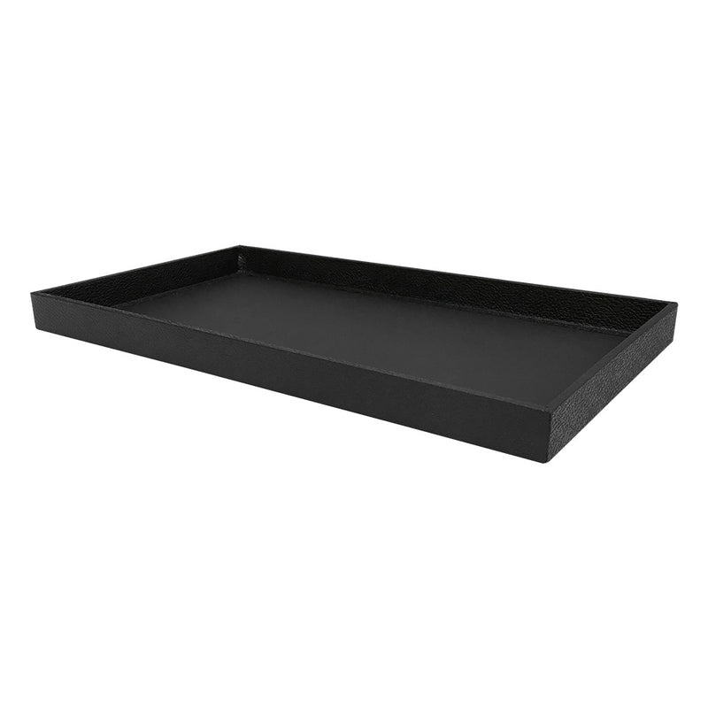 Jewelry Earring Necklaces Watches Display Organizer Case Tray Holder Box Black