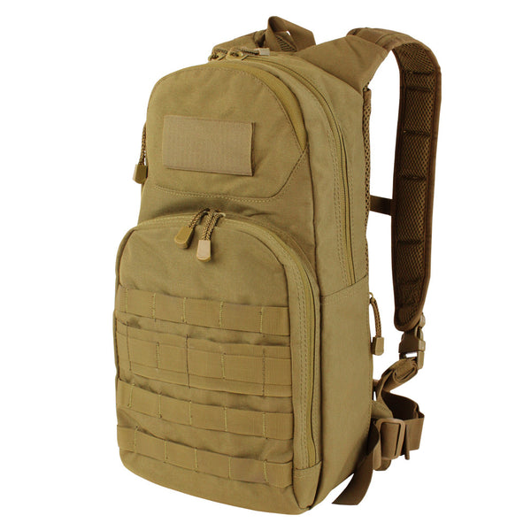 Condor Molle Fuel Hydration Pack Backpack Bag 2.5 Liter Bladder Molle Water Hydration Tan