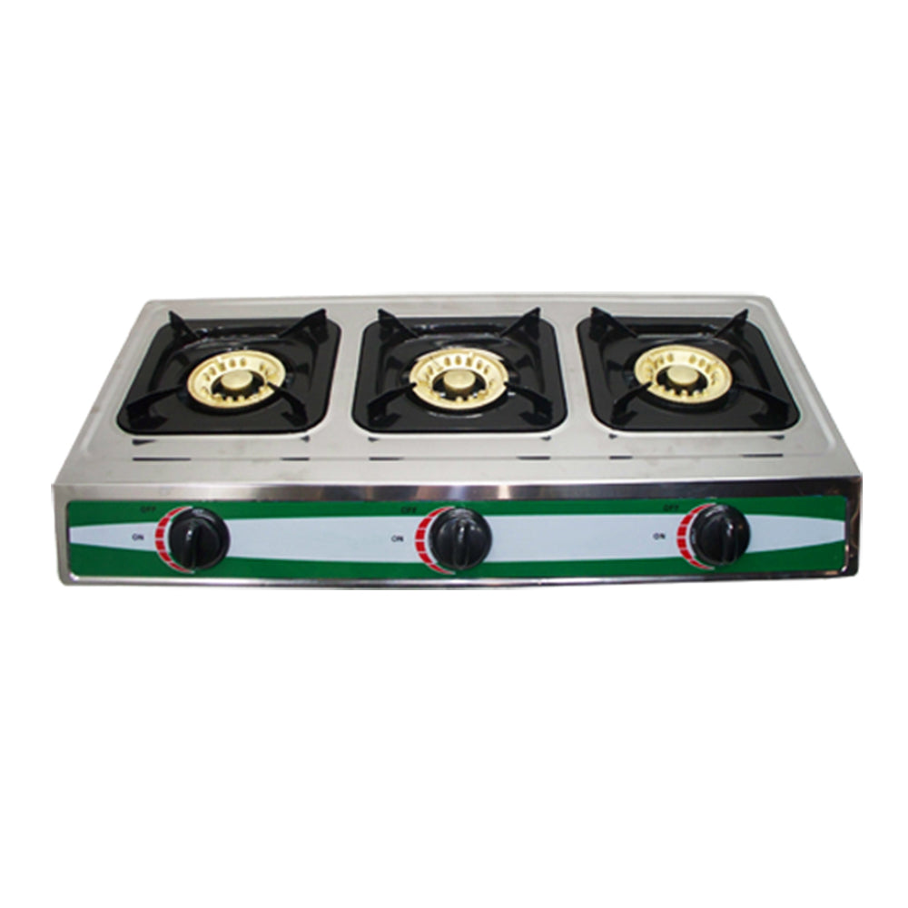 Portable 3 Triple Burners Stove Range Propane Gas Stove w- Stand Combo
