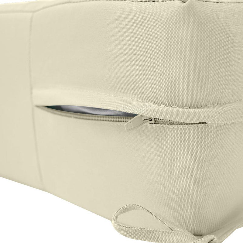Medium Size 24"x26"x6" Outdoor Deep Seat Cushion, Water Repellent, Patio Deep Seat Backrest Cushion Insert & Cover Set