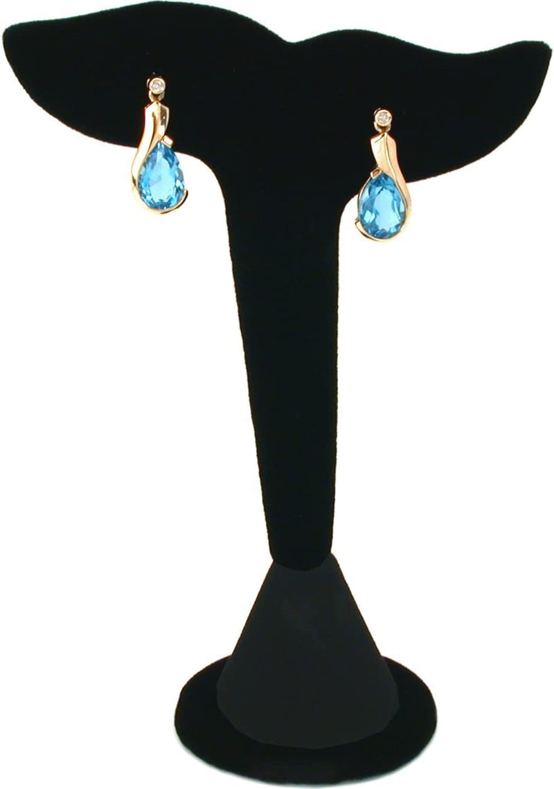 3-3/4''W x 5''H Black Velvet Whale Tail Earring Display Stand Jewelry Displaying