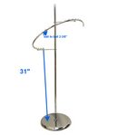 67'' High Chrome 29 Ball Spiral Clothing Rack Garment Display Rack Retail Fixture