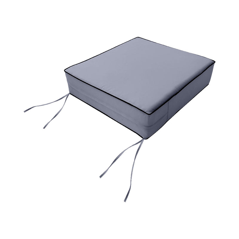 |COVER ONLY| Small Size 23"x24"x6" Outdoor Deep Seat Cushion with Bolster, Water Repellent, Patio Deep Seat Backrest Cushion Bolster Slipcovers Replacement
