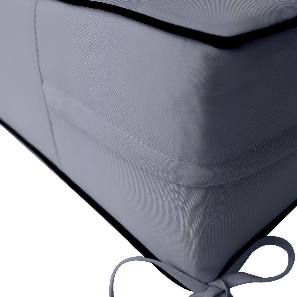 Small Size 23"x24"x6" Outdoor Deep Seat Cushion, Water Repellent, Patio Deep Seat Backrest Cushion Insert & Cover Set