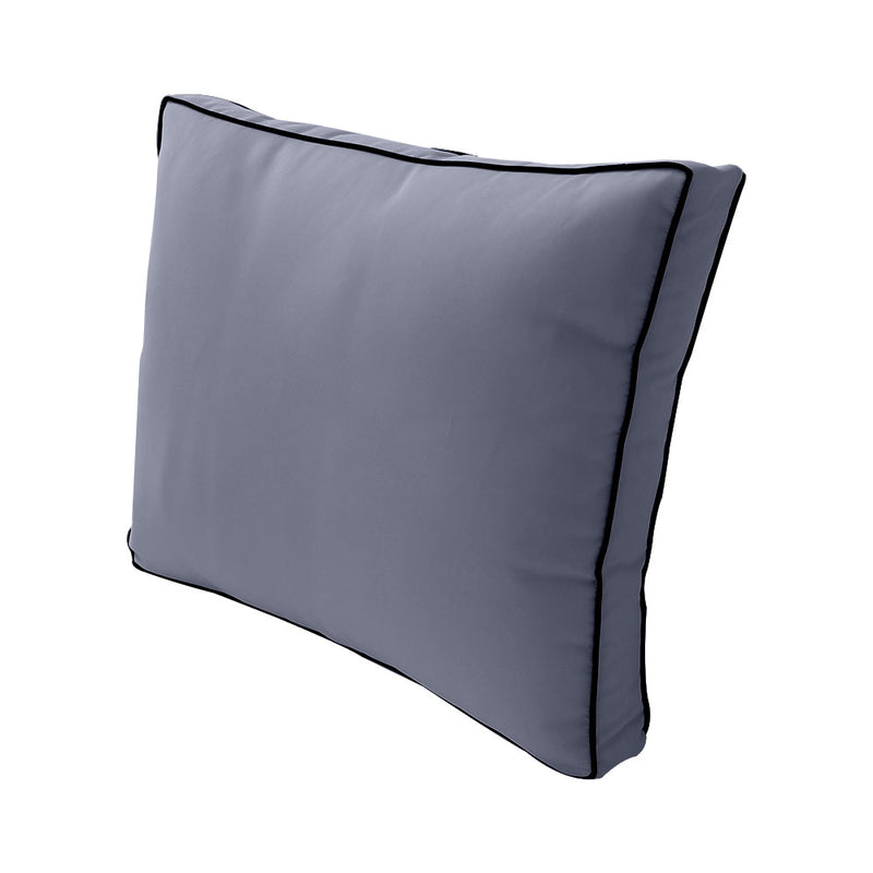 Small Size 23"x24"x6" Outdoor Deep Seat Cushion with Bolster, Water Repellent, Patio Deep Seat Backrest Cushion Bolster Pillow Insert and Slipcover Set