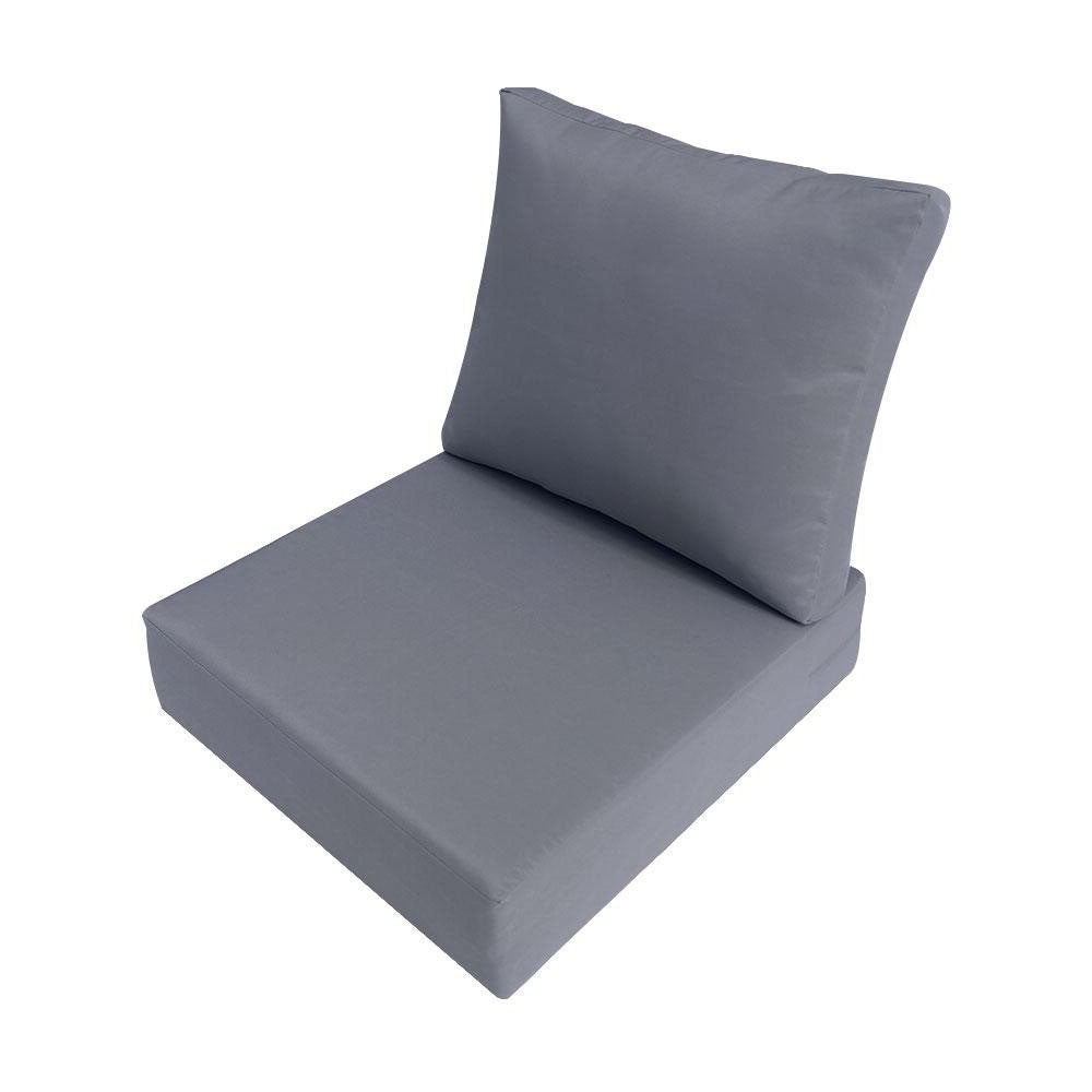 |COVER ONLY| Small Size 23"x24"x6" Outdoor Deep Seat Cushion with Bolster, Water Repellent, Patio Deep Seat Backrest Cushion Bolster Slipcovers Replacement