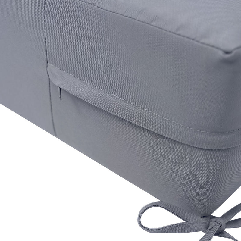 Medium Size 24"x26"x6" Outdoor Deep Seat Cushion, Water Repellent, Patio Deep Seat Backrest Cushion Insert & Cover Set
