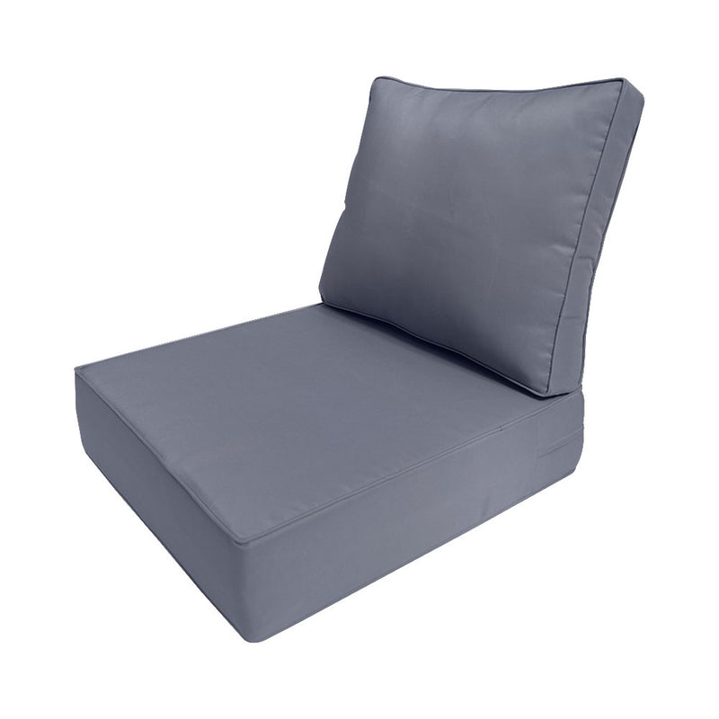 |COVER ONLY| Large Size 26x30x6 Outdoor Deep Seat Cushion with Bolster, Water Repellent, Patio Deep Seat Backrest Cushion Bolster Slipcovers Replacement
