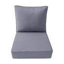 Large Size 26"x30"x6" Outdoor Deep Seat Cushion, Water Repellent, Patio Deep Seat Backrest Cushion Insert & Cover Set
