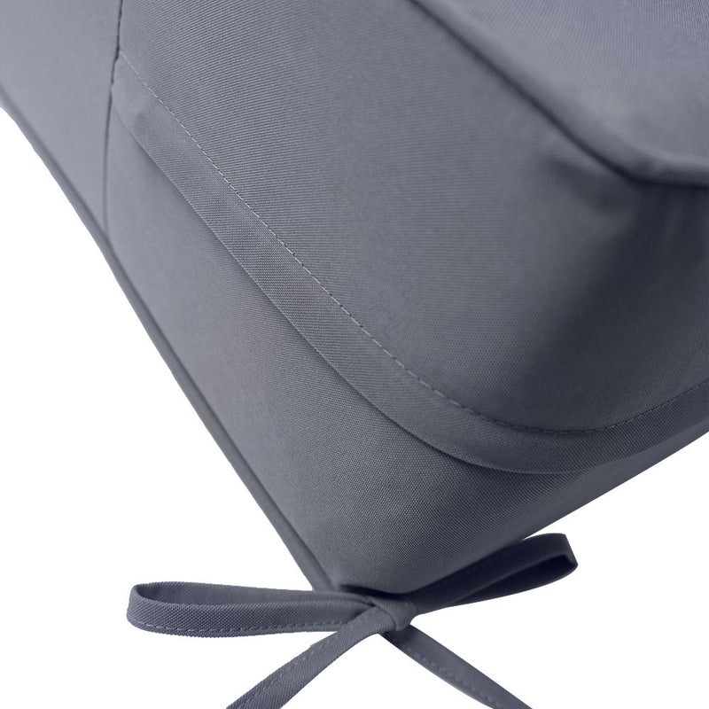 Medium Size 24"x26"x6" Outdoor Deep Seat Cushion, Water Repellent, Patio Deep Seat Backrest Cushion Insert & Cover Set