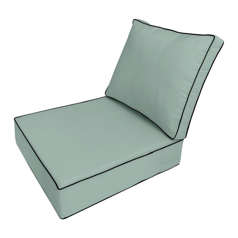 |COVER ONLY| Large Size 26x30x6 Outdoor Deep Seat Cushion with Bolster, Water Repellent, Patio Deep Seat Backrest Cushion Bolster Slipcovers Replacement