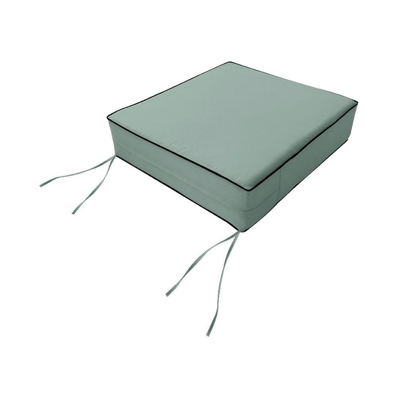 |COVER ONLY| Medium Size 24"x26"x6" Outdoor Deep Seat Cushion with Bolster, Water Repellent, Patio Deep Seat Backrest Cushion Bolster Slipcovers Replacement