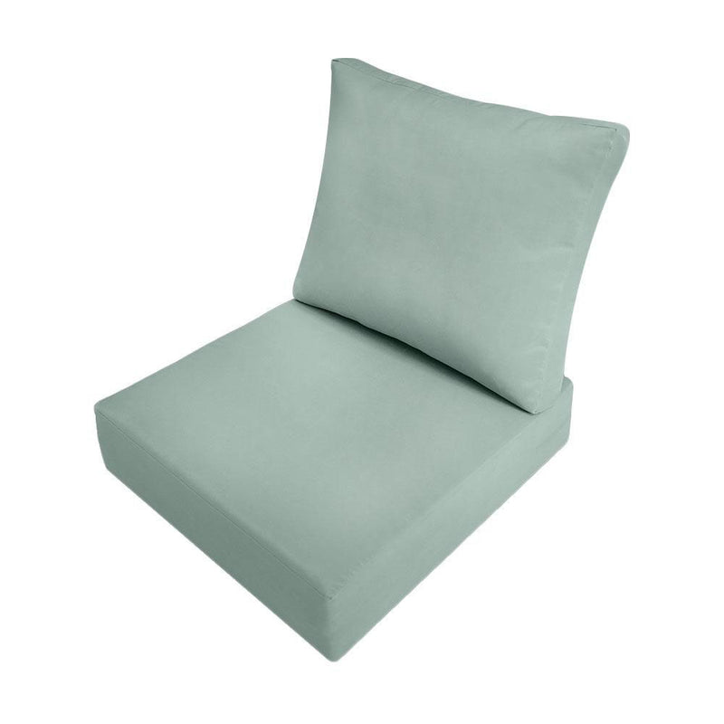 |COVER ONLY| Medium Size 24"x26"x6" Outdoor Deep Seat Cushion with Bolster, Water Repellent, Patio Deep Seat Backrest Cushion Bolster Slipcovers Replacement