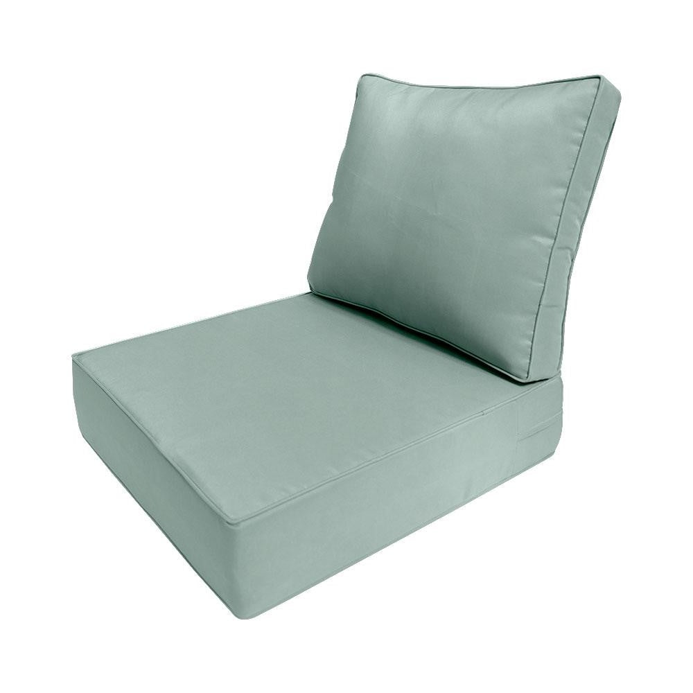 |COVER ONLY| Small Size 23"x24"x6" Outdoor Deep Seat Cushion with Bolster, Water Repellent, Patio Deep Seat Backrest Cushion Bolster Slipcovers Replacement
