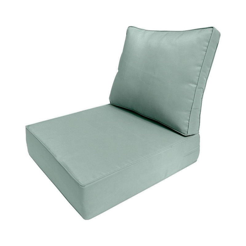 |COVER ONLY| Medium Size 24"x26"x6" Outdoor Deep Seat Cushion with Bolster, Water Repellent, Patio Deep Seat Backrest Cushion Bolster Slipcovers Replacement