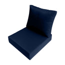 Small Size 23"x24"x6" Outdoor Deep Seat Cushion with Bolster, Water Repellent, Patio Deep Seat Backrest Cushion Bolster Pillow Insert and Slipcover Set
