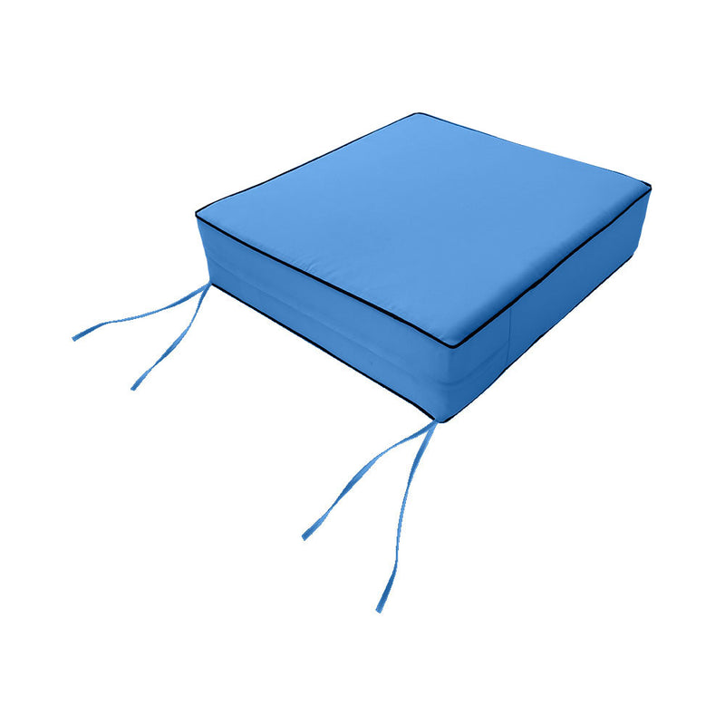 |COVER ONLY| Medium Size 24"x26"x6" Outdoor Deep Seat Cushion with Bolster, Water Repellent, Patio Deep Seat Backrest Cushion Bolster Slipcovers Replacement
