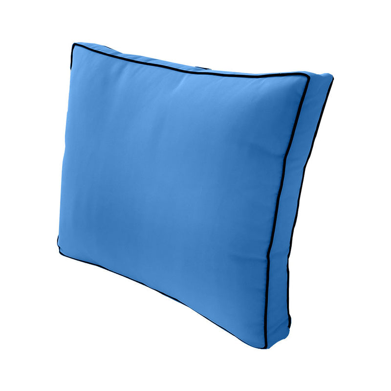 |COVER ONLY| Medium Size 24"x26"x6" Outdoor Deep Seat Cushion with Bolster, Water Repellent, Patio Deep Seat Backrest Cushion Bolster Slipcovers Replacement