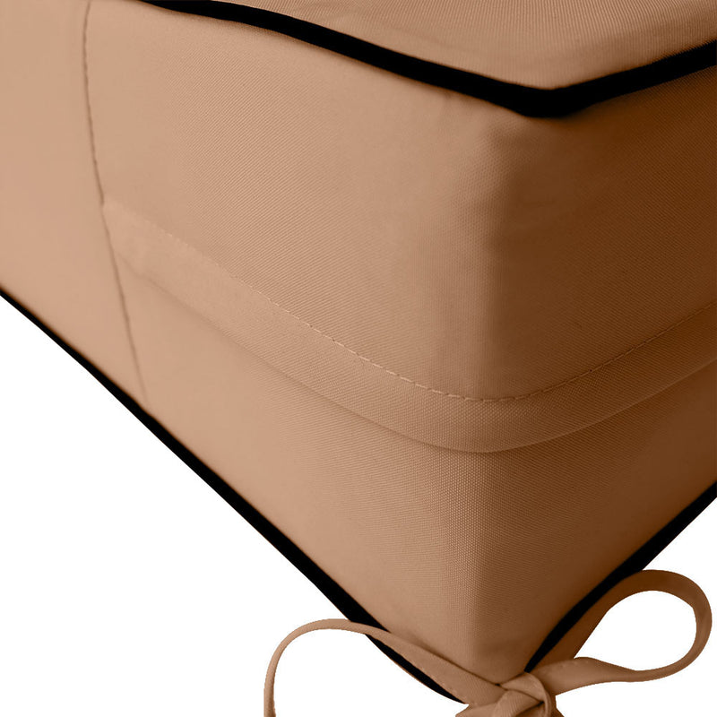 Medium Size 24"x26"x6" Outdoor Deep Seat Cushion, Water Repellent, Patio Deep Seat Backrest Cushion Insert & Cover Set