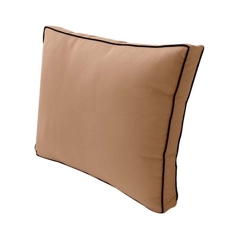 |COVER ONLY| Medium Size 24"x26"x6" Outdoor Deep Seat Cushion with Bolster, Water Repellent, Patio Deep Seat Backrest Cushion Bolster Slipcovers Replacement