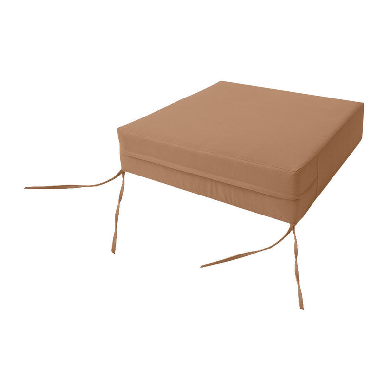 |COVER ONLY| Medium Size 24"x26"x6" Outdoor Deep Seat Cushion with Bolster, Water Repellent, Patio Deep Seat Backrest Cushion Bolster Slipcovers Replacement