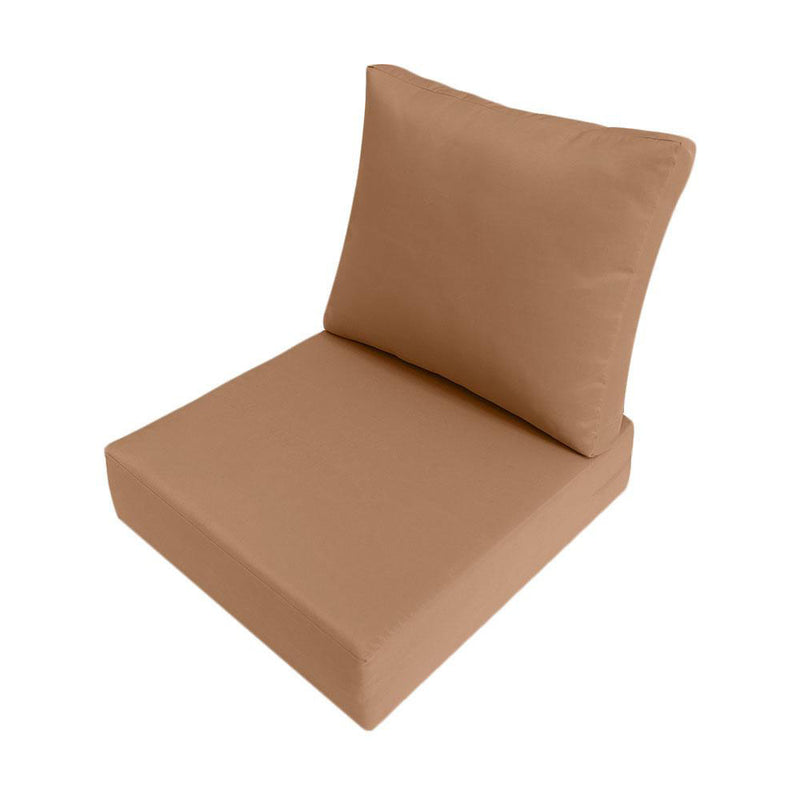 |COVER ONLY| Large Size 26x30x6 Outdoor Deep Seat Cushion with Bolster, Water Repellent, Patio Deep Seat Backrest Cushion Bolster Slipcovers Replacement