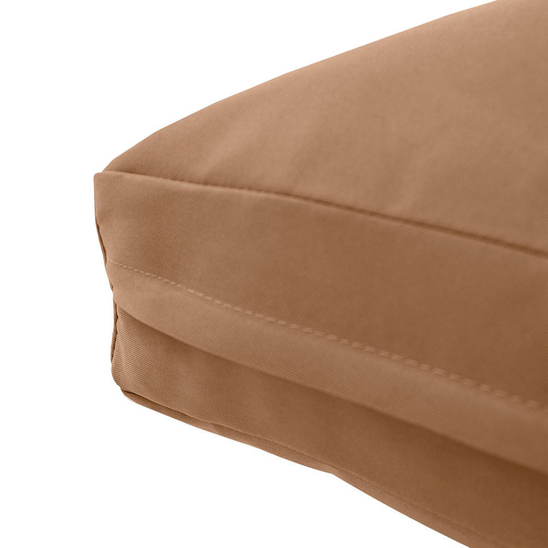 Medium Size 24"x26"x6" Outdoor Deep Seat Cushion, Water Repellent, Patio Deep Seat Backrest Cushion Insert & Cover Set