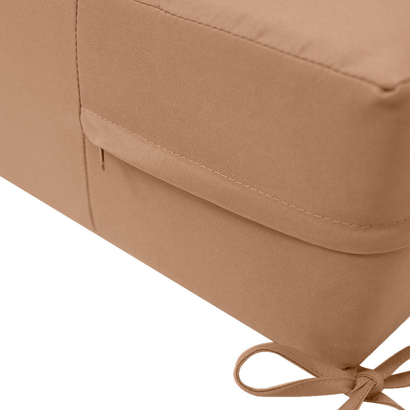 Medium Size 24"x26"x6" Outdoor Deep Seat Cushion, Water Repellent, Patio Deep Seat Backrest Cushion Insert & Cover Set