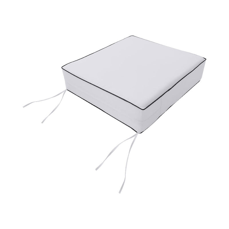 |COVER ONLY| Medium Size 24"x26"x6" Outdoor Deep Seat Cushion with Bolster, Water Repellent, Patio Deep Seat Backrest Cushion Bolster Slipcovers Replacement
