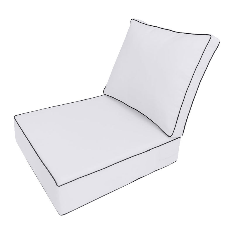 |COVER ONLY| Large Size 26x30x6 Outdoor Deep Seat Cushion with Bolster, Water Repellent, Patio Deep Seat Backrest Cushion Bolster Slipcovers Replacement