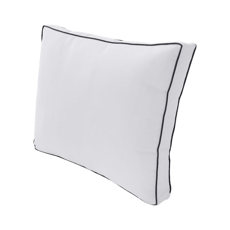 |COVER ONLY| Small Size 23"x24"x6" Outdoor Deep Seat Cushion with Bolster, Water Repellent, Patio Deep Seat Backrest Cushion Bolster Slipcovers Replacement