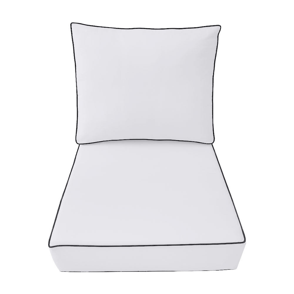 |COVER ONLY| Small Size 23x24x6 Outdoor Deep Seat Cushion , Water Repellent, Patio Furniture Patio Cushion Slipcovers Replacement