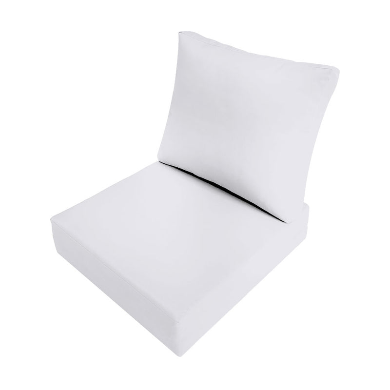|COVER ONLY| Medium Size 24"x26"x6" Outdoor Deep Seat Cushion with Bolster, Water Repellent, Patio Deep Seat Backrest Cushion Bolster Slipcovers Replacement