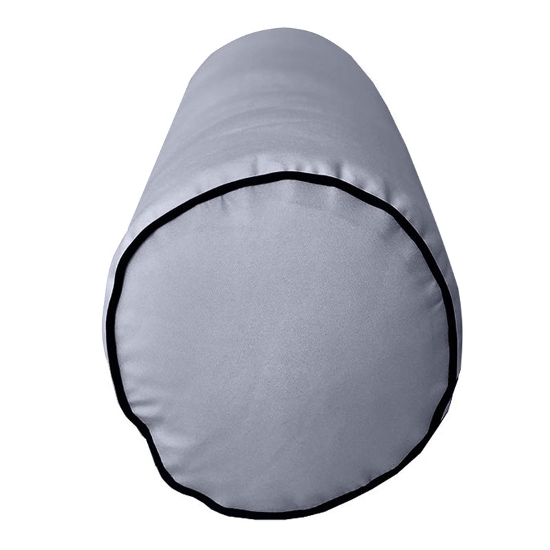 |COVER ONLY| Medium Size 24"x6" Outdoor Bolster Pillow Water Repellent Decorative Bolster Pillow for Porch Swing Couch Sofa Cushion Patio Furniture