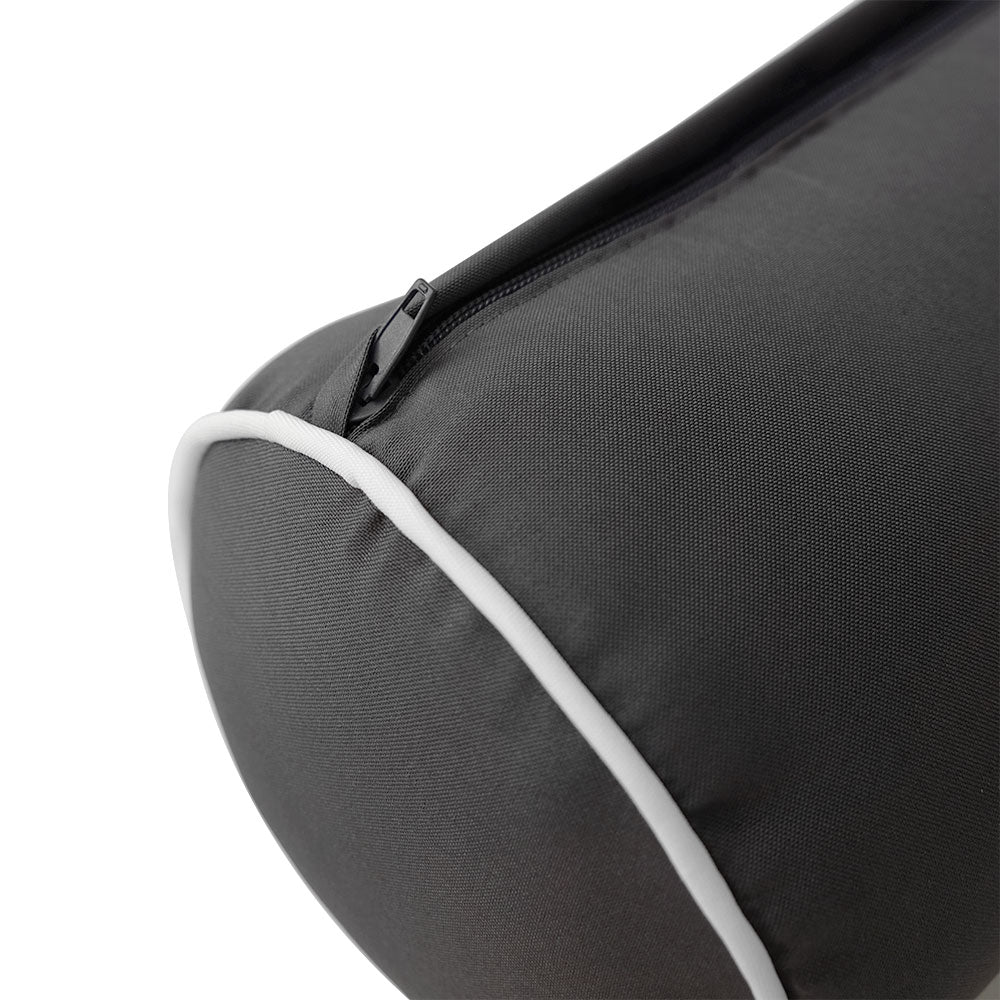 Large Size 26"x6" Outdoor Bolster Pillow Water Repellent Decorative Bolster Pillow Insert and Cover for Porch Swing Couch Sofa Cushion Patio Furniture