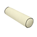 |COVER ONLY| Medium Size 24"x6" Outdoor Bolster Pillow Water Repellent Decorative Bolster Pillow for Porch Swing Couch Sofa Cushion Patio Furniture