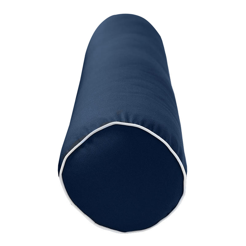 Large Size 26"x6" Outdoor Bolster Pillow Water Repellent Decorative Bolster Pillow Insert and Cover for Porch Swing Couch Sofa Cushion Patio Furniture