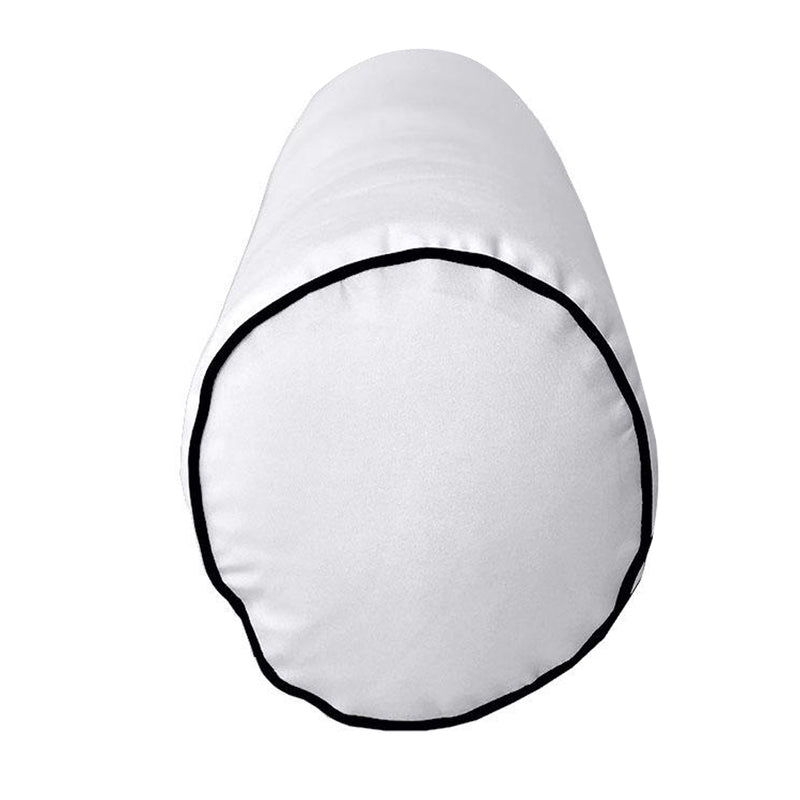 |COVER ONLY| Medium Size 24"x6" Outdoor Bolster Pillow Water Repellent Decorative Bolster Pillow for Porch Swing Couch Sofa Cushion Patio Furniture