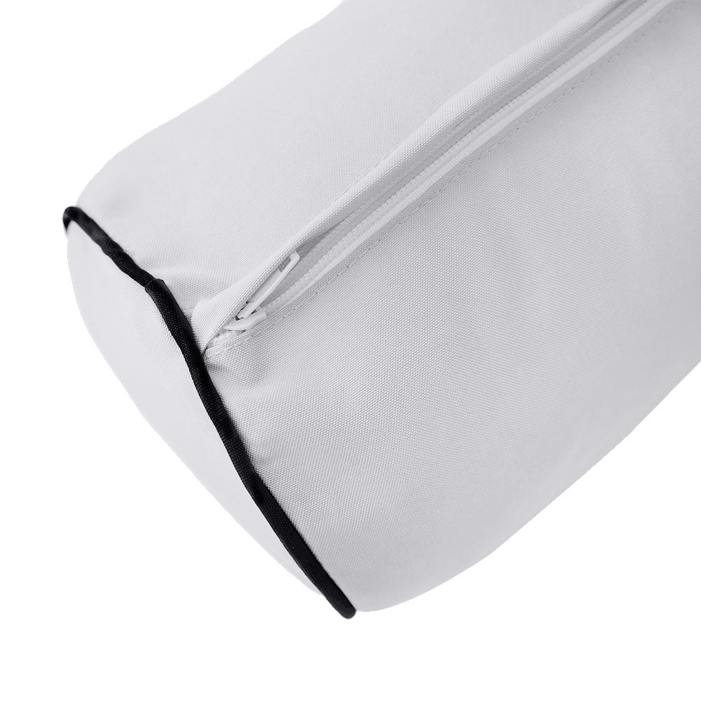 Large Size 26"x6" Outdoor Bolster Pillow Water Repellent Decorative Bolster Pillow Insert and Cover for Porch Swing Couch Sofa Cushion Patio Furniture