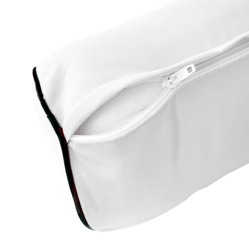 |COVER ONLY| Medium Size 24"x6" Outdoor Bolster Pillow Water Repellent Decorative Bolster Pillow for Porch Swing Couch Sofa Cushion Patio Furniture