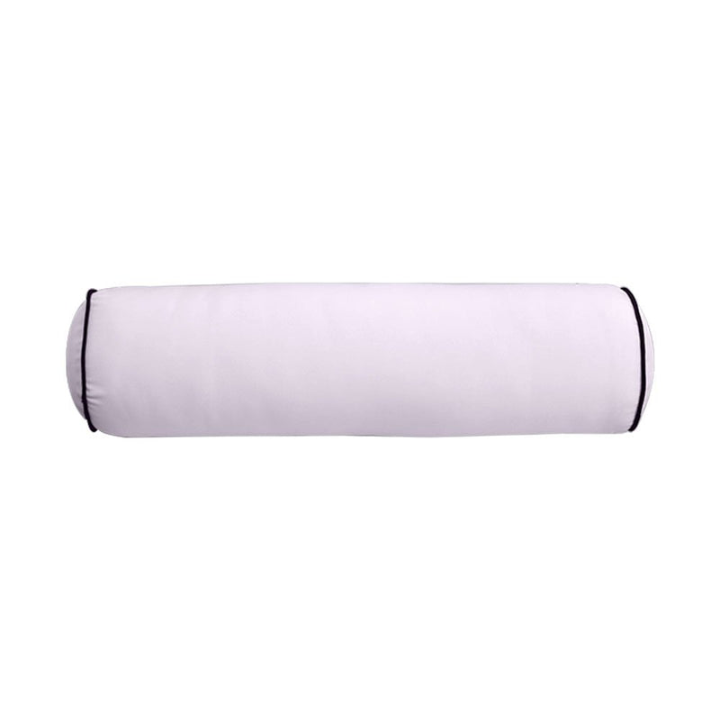 |COVER ONLY| Medium Size 24"x6" Outdoor Bolster Pillow Water Repellent Decorative Bolster Pillow for Porch Swing Couch Sofa Cushion Patio Furniture