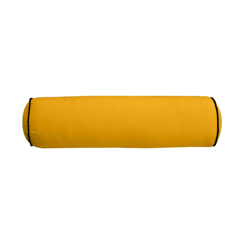 |COVER ONLY| Medium Size 24"x6" Outdoor Bolster Pillow Water Repellent Decorative Bolster Pillow for Porch Swing Couch Sofa Cushion Patio Furniture