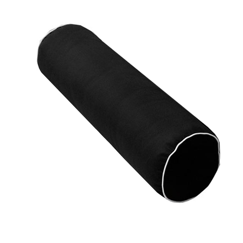 |COVER ONLY| Medium Size 24"x26"x6" Outdoor Deep Seat Cushion with Bolster, Water Repellent, Patio Deep Seat Backrest Cushion Bolster Slipcovers Replacement
