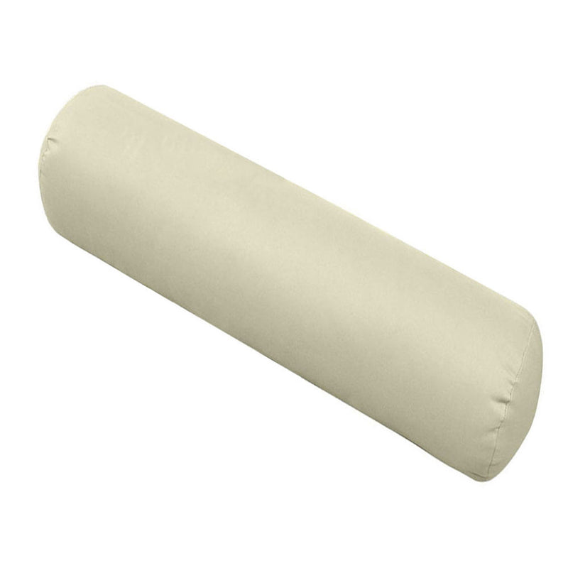 |COVER ONLY| Medium Size 24"x6" Outdoor Bolster Pillow Water Repellent Decorative Bolster Pillow for Porch Swing Couch Sofa Cushion Patio Furniture