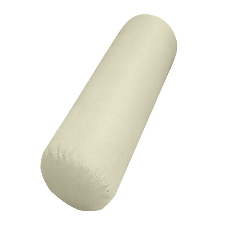 |COVER ONLY| Medium Size 24"x6" Outdoor Bolster Pillow Water Repellent Decorative Bolster Pillow for Porch Swing Couch Sofa Cushion Patio Furniture