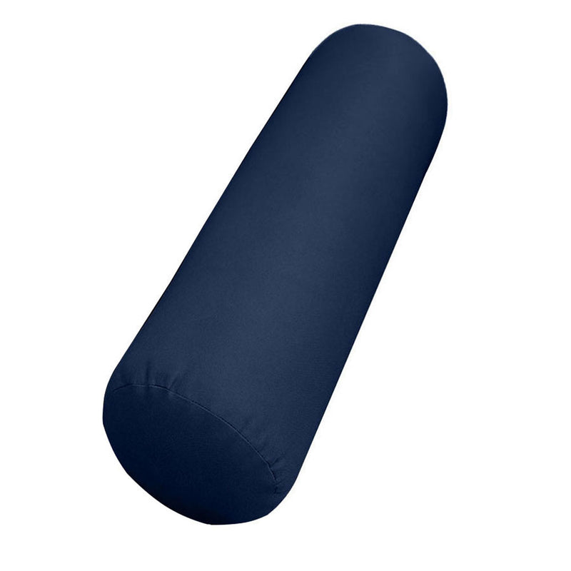 |COVER ONLY| Medium Size 24"x6" Outdoor Bolster Pillow Water Repellent Decorative Bolster Pillow for Porch Swing Couch Sofa Cushion Patio Furniture