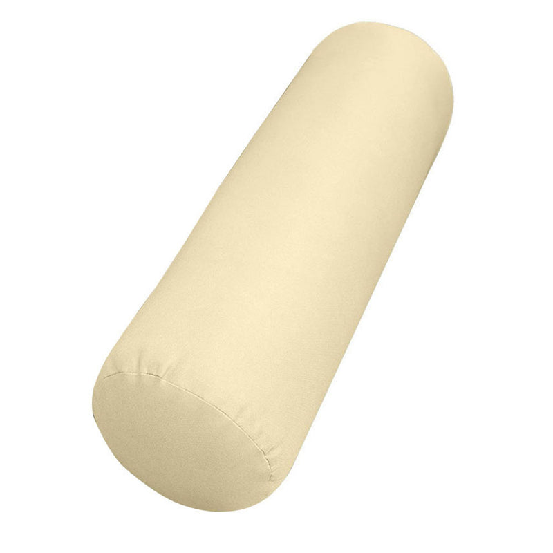 |COVER ONLY| Medium Size 24"x6" Outdoor Bolster Pillow Water Repellent Decorative Bolster Pillow for Porch Swing Couch Sofa Cushion Patio Furniture
