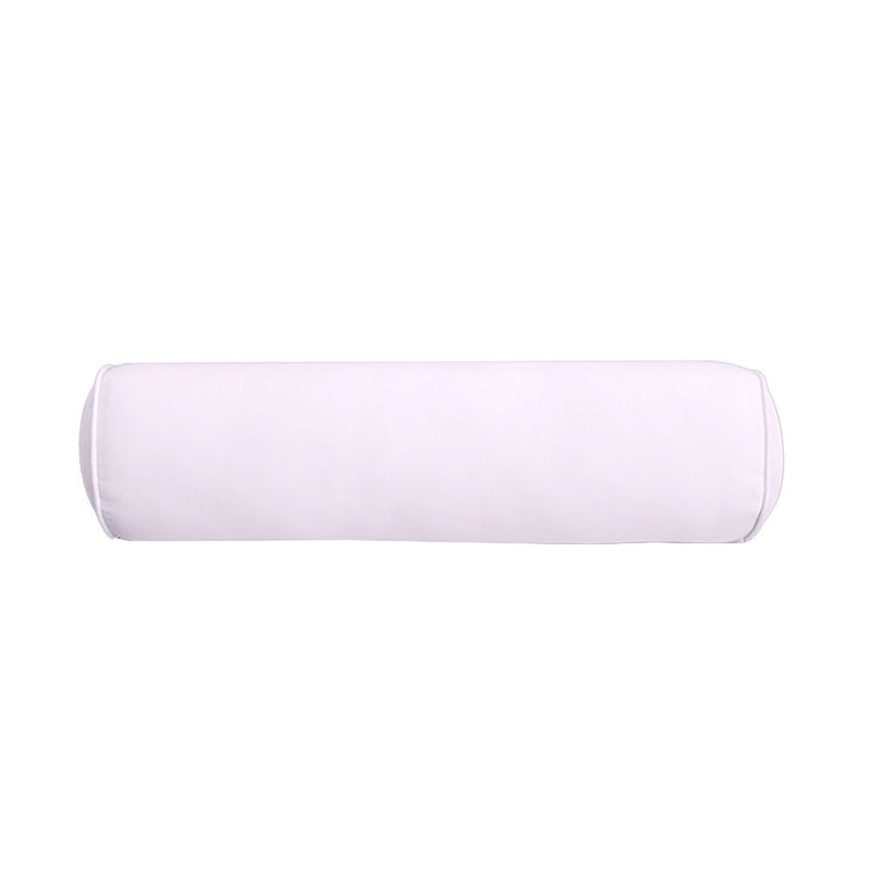 |COVER ONLY| Medium Size 24"x6" Outdoor Bolster Pillow Water Repellent Decorative Bolster Pillow for Porch Swing Couch Sofa Cushion Patio Furniture