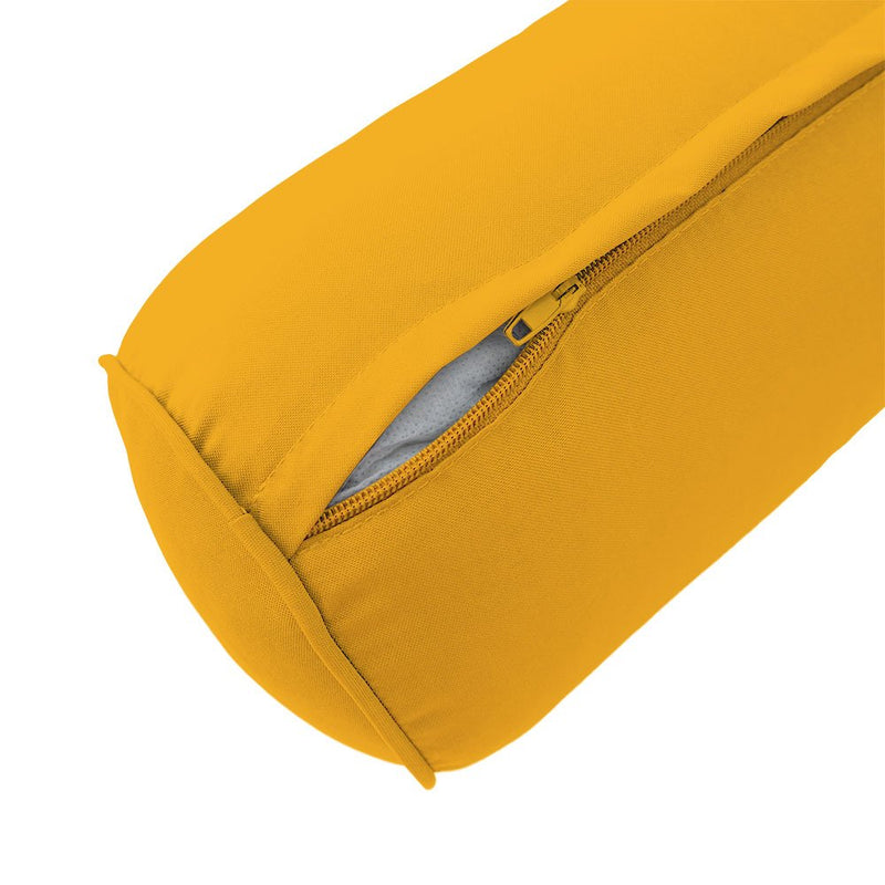 |COVER ONLY| Medium Size 24"x6" Outdoor Bolster Pillow Water Repellent Decorative Bolster Pillow for Porch Swing Couch Sofa Cushion Patio Furniture