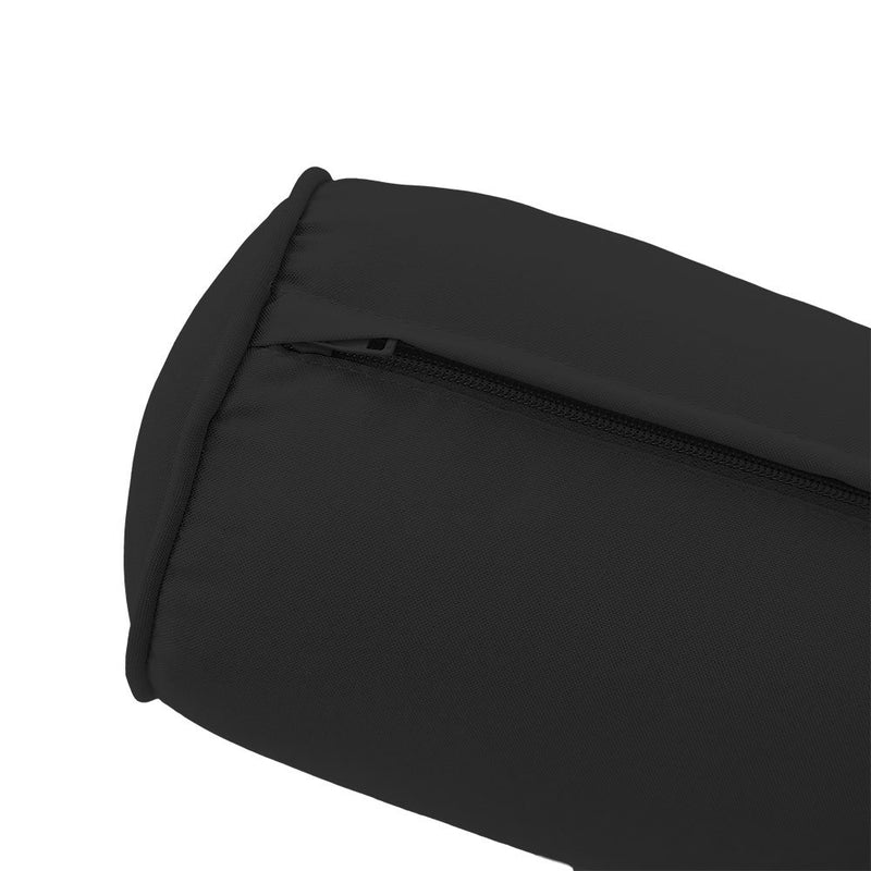 |COVER ONLY| Medium Size 24"x6" Outdoor Bolster Pillow Water Repellent Decorative Bolster Pillow for Porch Swing Couch Sofa Cushion Patio Furniture